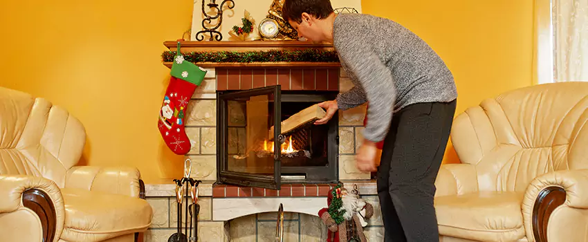 Rusted Metal Fireplace Restoration in Marion, Illinois